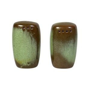 Vintage -Frankoma Pottery Prairie Green -Salt & Pepper Shakers